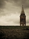 Il campanile di Occhiobello visto dalL'argine