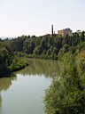 Centro commerciale "Galleria Ronzani" visto dal ponte sulla via Porrettana a Casalecchio di Reno